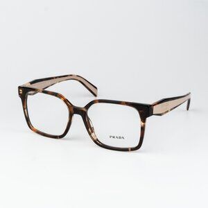 Prada Men Eyeglasses Havana Caramel Square PRB03V 07R1O1 NEW AUTHENTIC